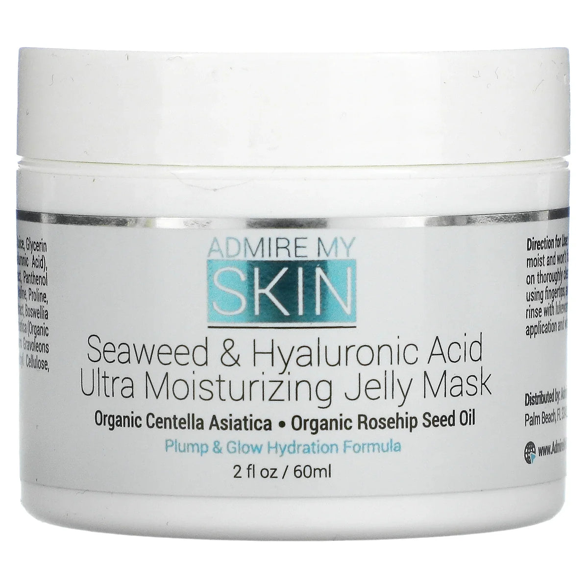 Admire My Skin Seaweed & Hyaluronic Acid Ultra Moisturizing Jelly Beauty Mask, 2 fl oz (60 ml)