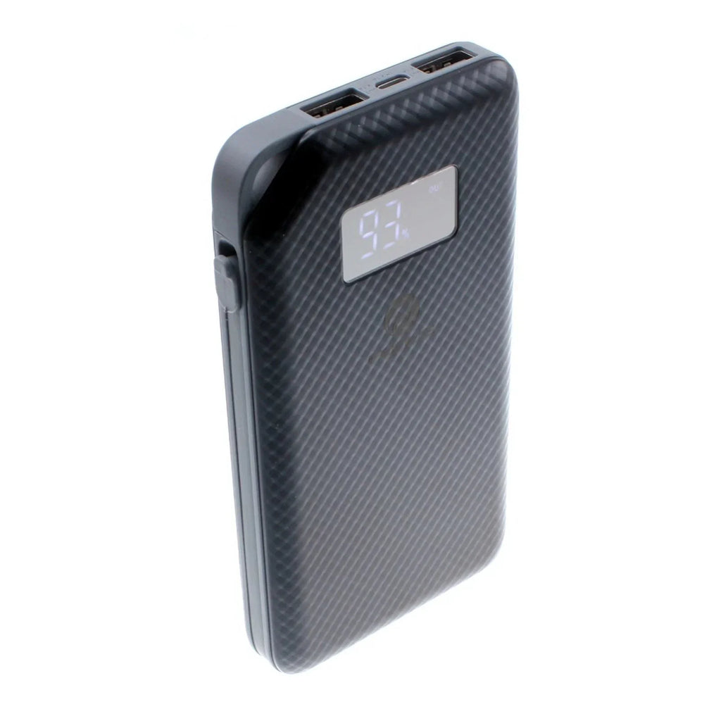 Charger 10000mAh Power Bank w Type-C Retractable USB Cable O1D for Acer Liquid Jade Primo - Alcatel PulseMix, Idol 5S 5 4S - Blackberry Key2, Motion, KEYone - BLU G9 Pro, Vivo 5 - BOLD N1