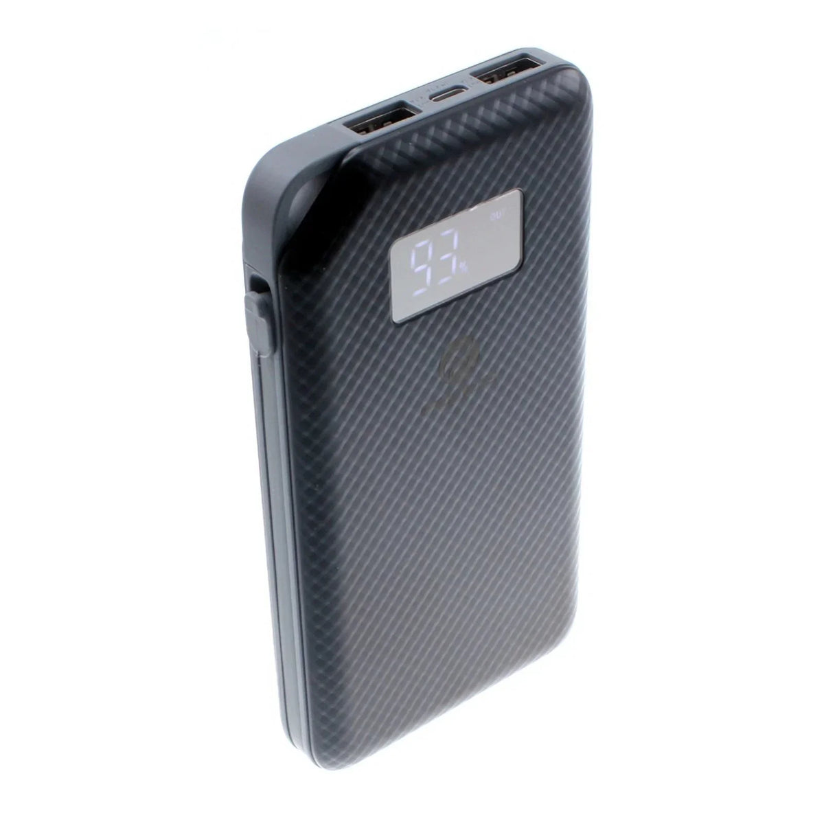 Charger 10000mAh Power Bank w Type-C Retractable USB Cable O1D for Acer Liquid Jade Primo - Alcatel PulseMix, Idol 5S 5 4S - Blackberry Key2, Motion, KEYone - BLU G9 Pro, Vivo 5 - BOLD N1