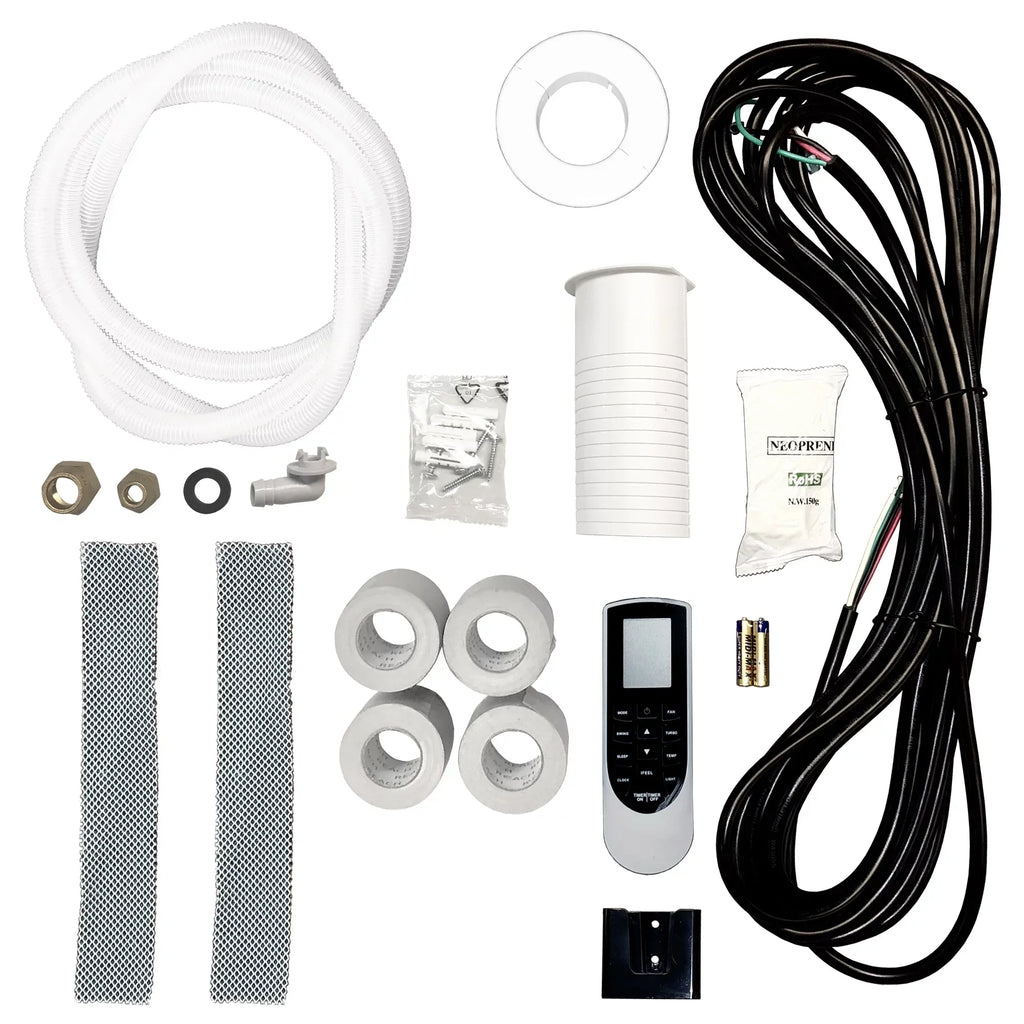 AmVent Super Efficiency 12000 BTU Inverter Ductless Mini Split and Heat Pump 115V/60 Hz 500 SQ coverage area  with 25 ft installation Kit