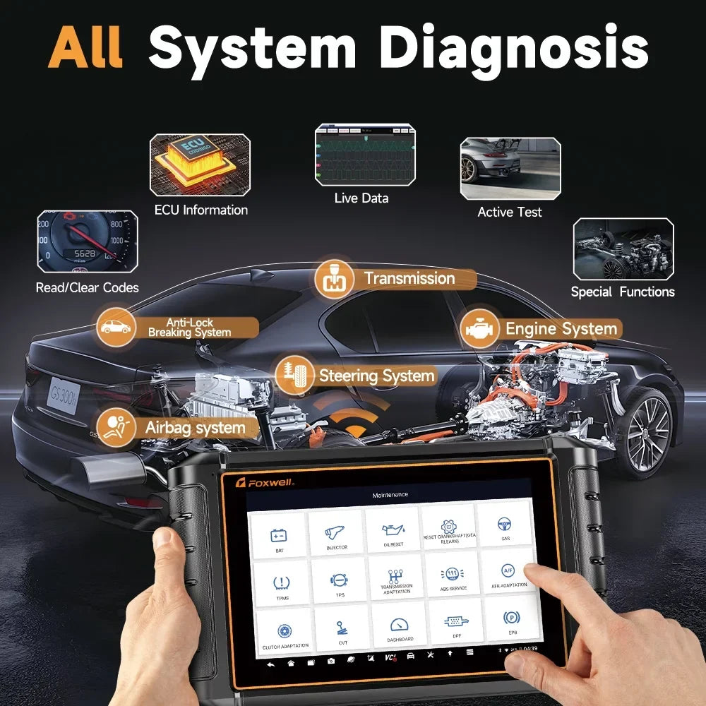 FOXWELL Scanner NT909  Bidirectional Control OBD2 Scanner Code Reader ECU Coding Key TPMS Programmer Diagnostic Scan Tool