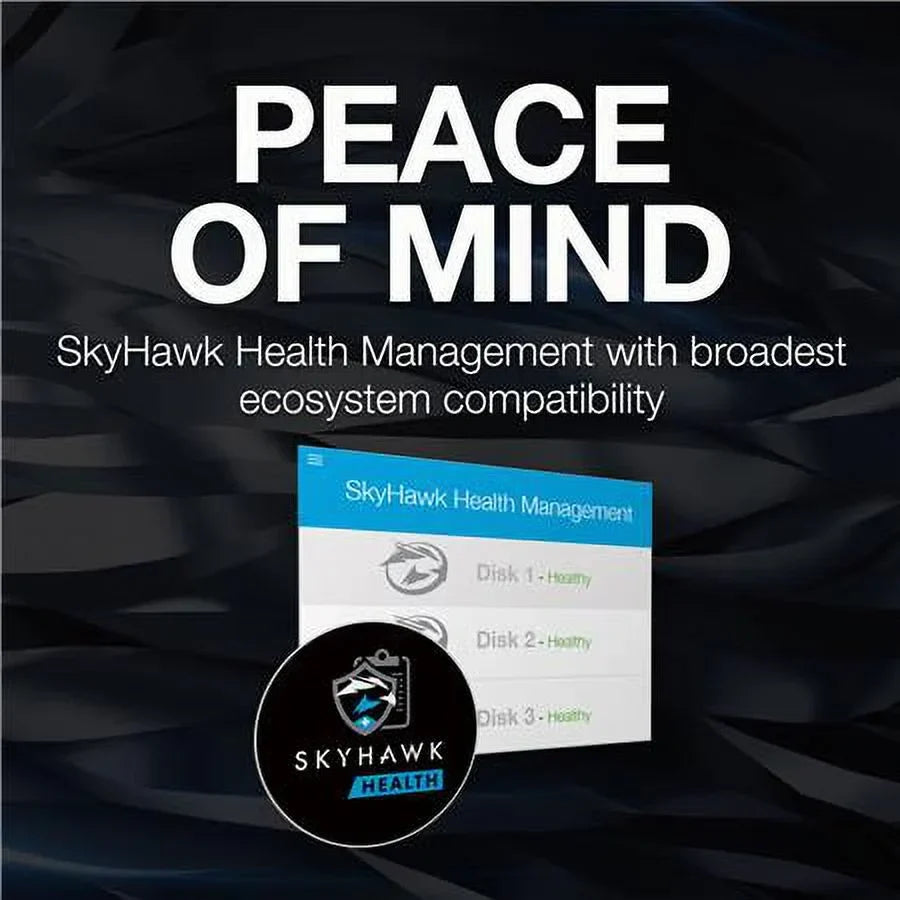 Seagate SkyHawk AI ST12000VE003 - Hard drive - 12 TB - internal - 3.5" - SATA 6Gb/s - buffer: 512 MB - with 3 years Seagate Rescue Data Recovery