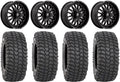 Fuel ARC 18" Wheels Black 36" XCR350 Tires Kawasaki Teryx Mule
