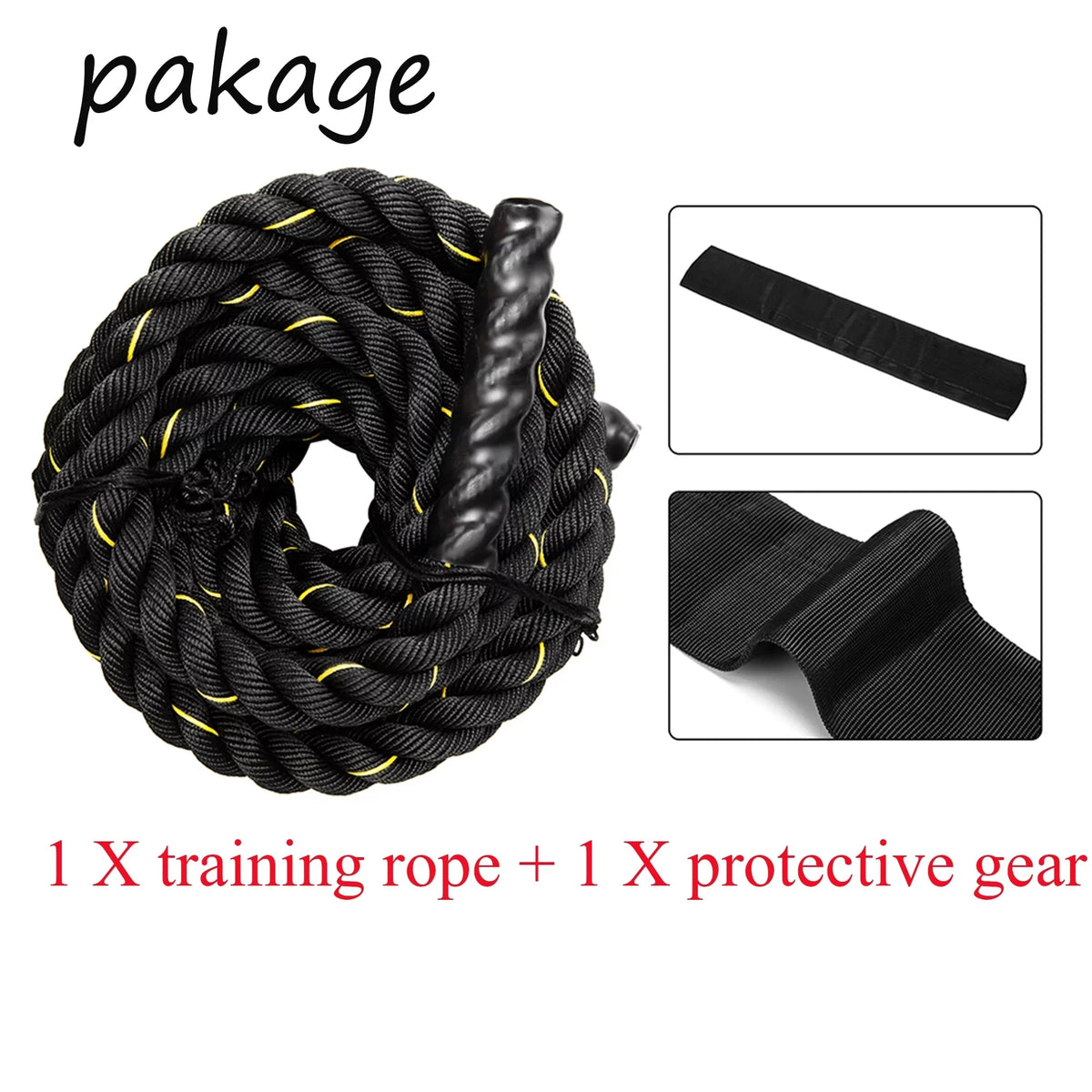 Battle Rope,Basics Exercise Rop,Skipping Rope Workout Battle Ropes for Men Women Total Body Workouts Power Training Improve Strength Building Muscle