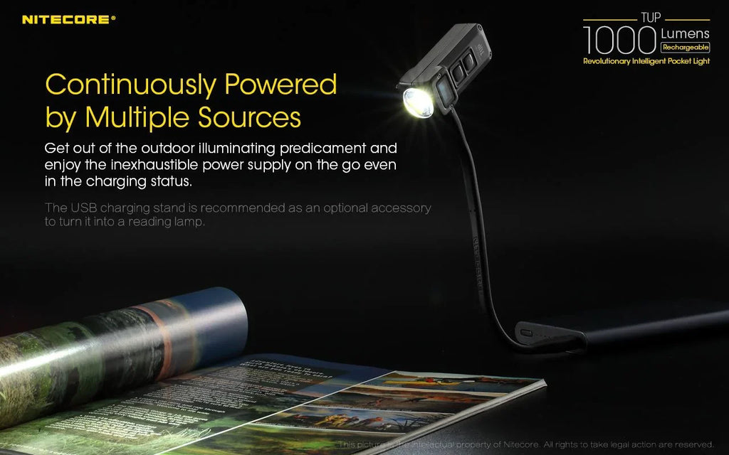 Value Bundle: Nitecore UT32 Dual Emitter Headlamp-(5700K, Cool White)-(3000K, Warm White)with 1xNL1834 Battery,TUP Rechargeable Intelligent Pocket Light(Black or Gray)and Eco-Sensa A1 Magnetic Charger