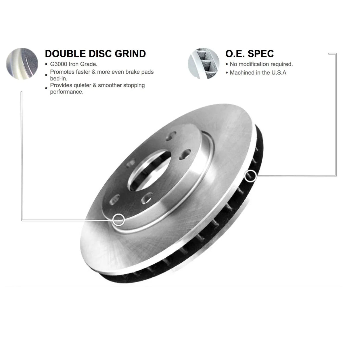 R1 Concepts Wfuh1 27199 R1 Concepts Brake Rotor Blank With Optimum Oe Pads & Fits select: 2003-2007 VOLVO XC70, 2004-2009 VOLVO S60 2.5T