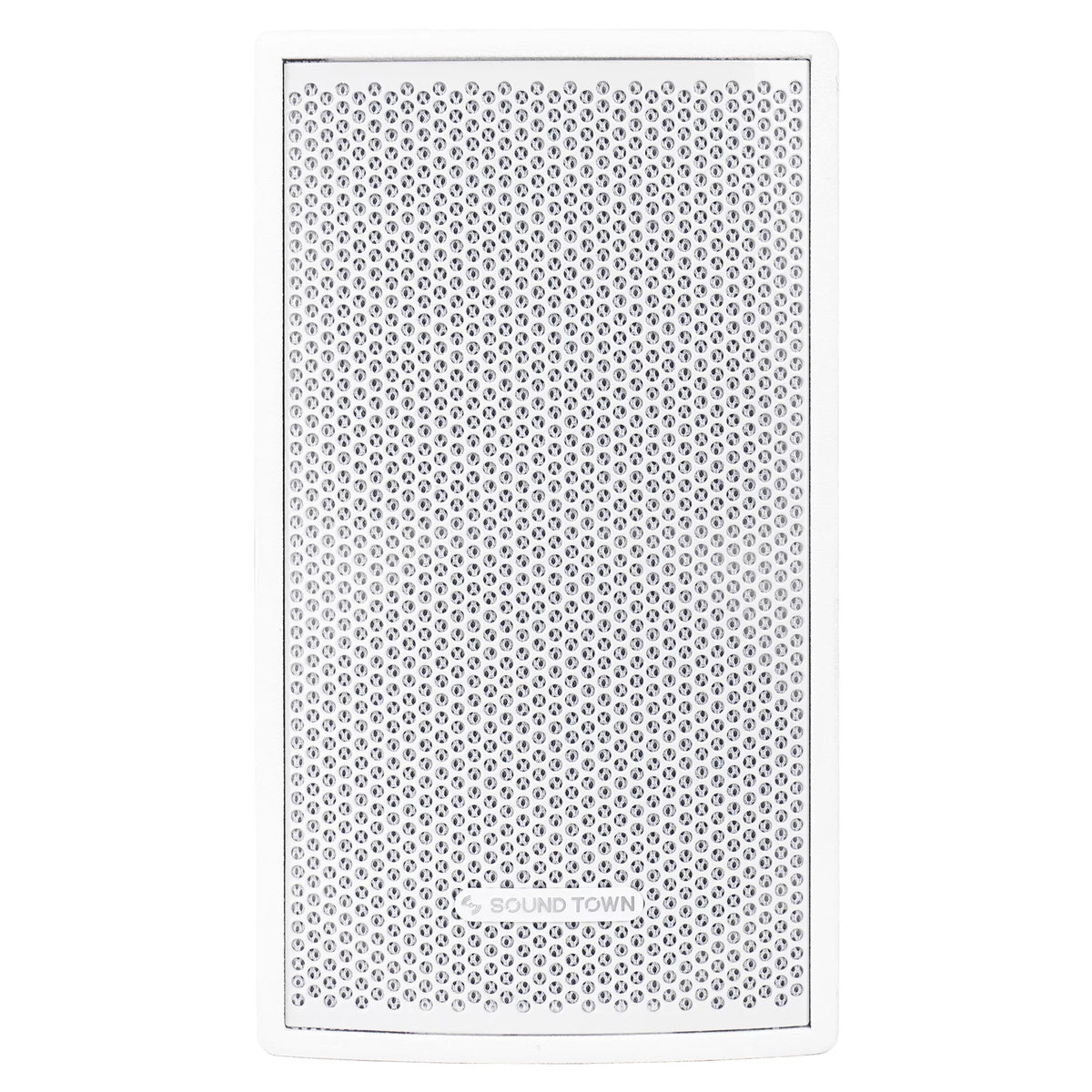 Sound Town Pair of CARME Series 8" 350W 2-Way Professional PA DJ Speakers, White with Compression Drivers, Birch Plywood and U Brackets for Installation, Live Sound, Karaoke, Bar, Church (CARME-U108W-