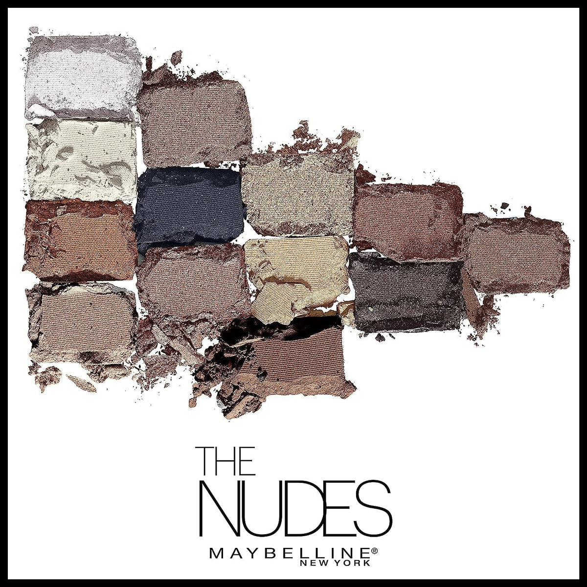 Maybelline The Nudes Eyeshadow Palette Makeup, 12 Pigmented Matte  and  Shimmer Shades, Blendable Powder, 1 Count