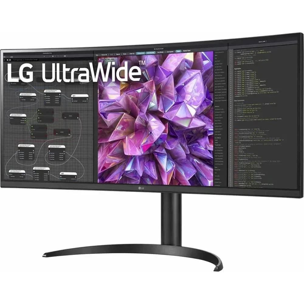 Open Box LG 34WQ75C-B 34" Curved UltraWide QHD IPS HDR 10 Built-in-KVM-Monitor with USB Type-C and LAN (RJ-45)