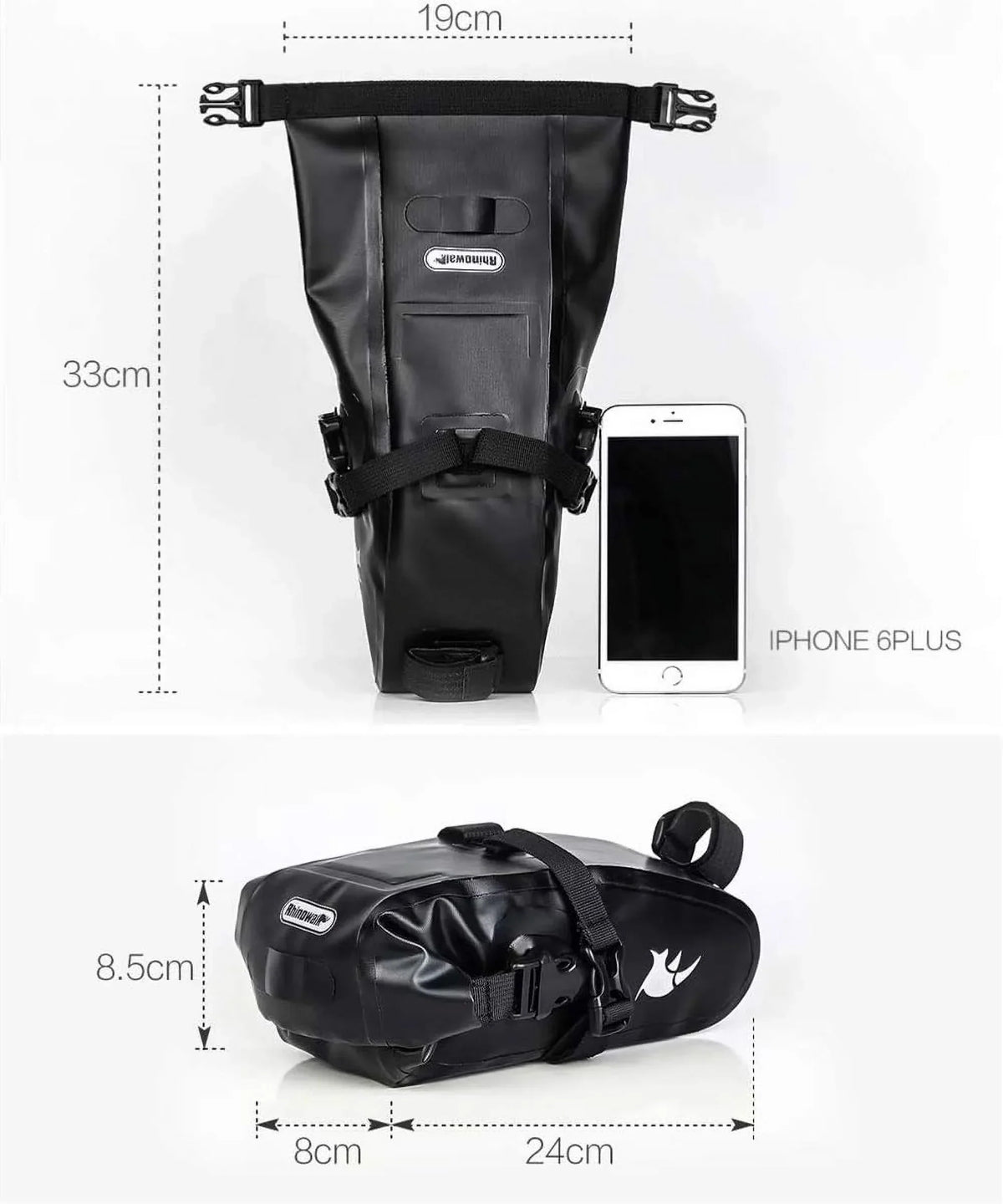 Rhinowalk Bike Saddle Bag Waterproof Bicycle Bag Cycling Seat Bag Mountain Road Portable Storage Bag, 1.5L
