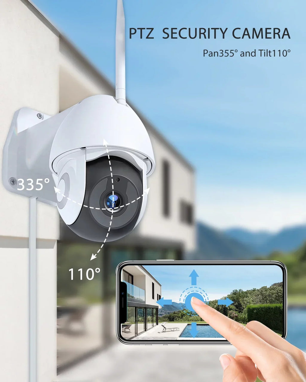 Victure FC920B Outdoo Floodlight Surveillance Cameras,IP55 Waterproof,Motion-Activated,Wifi Connection for Outdoor/Courtyard/Farm