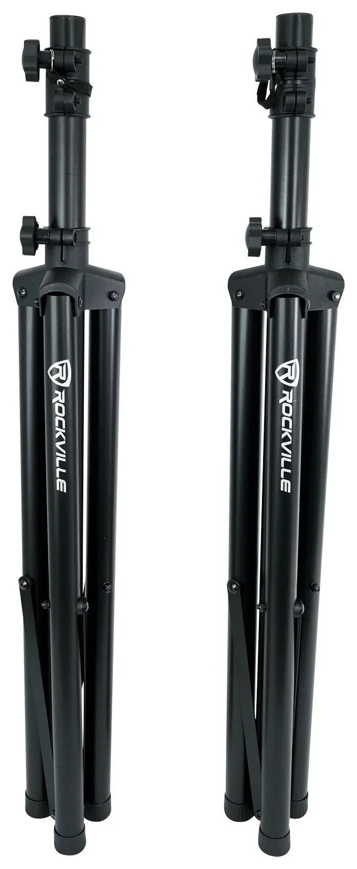 Rockville 2) 15" Battery Powered Speakers+Stands+Mics For Backyard Movie Theater