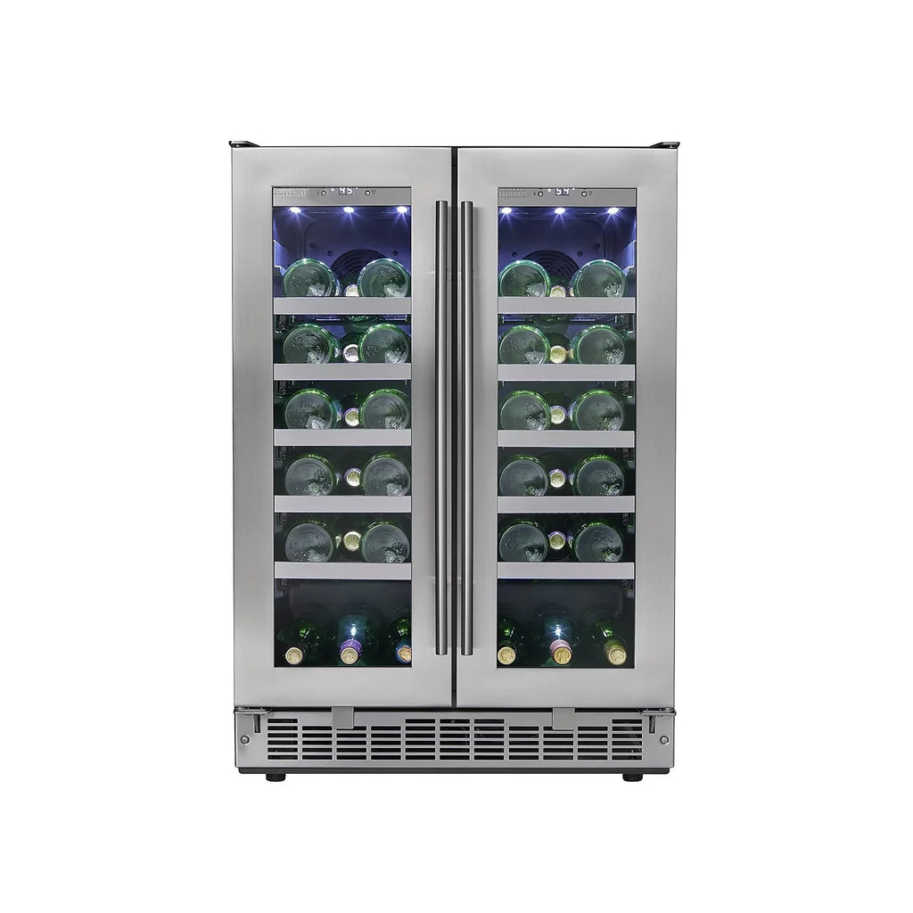 Danby DWC047D1BSSPR Napa 24\" French Door Dual-Zone Wine Cooler