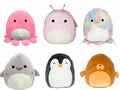 Squishmallow Kellytoy Sea-Life Series 6 Piece 5" Plush Toy Set #A