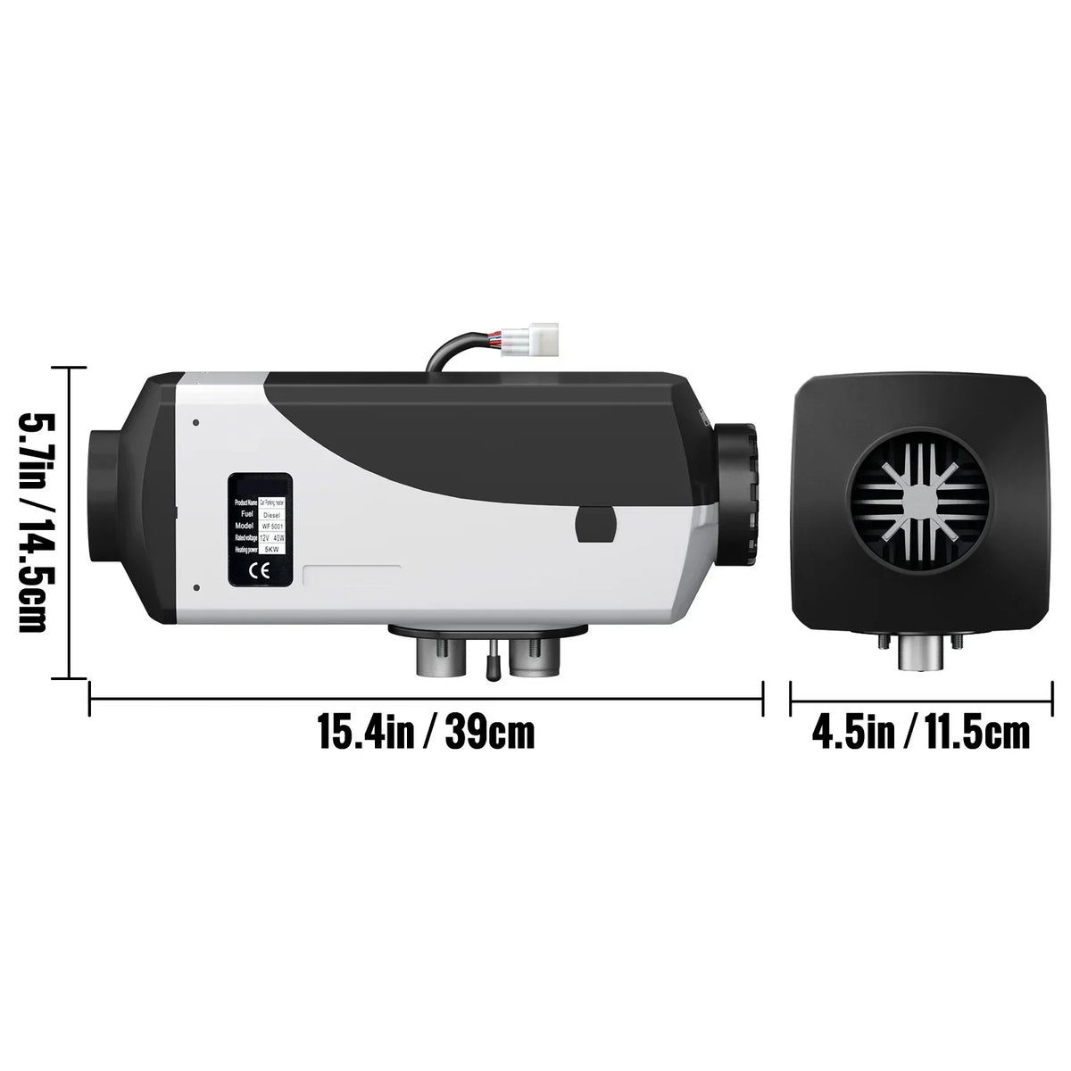 SKYSHALO 5KW Diesel Air Heater 10L Tank Diesel Heater 12V Diesel Parking Heater Muffler with LCD Thermostat and Remote Control for RV Bus Trailer Motorhomes and Boats