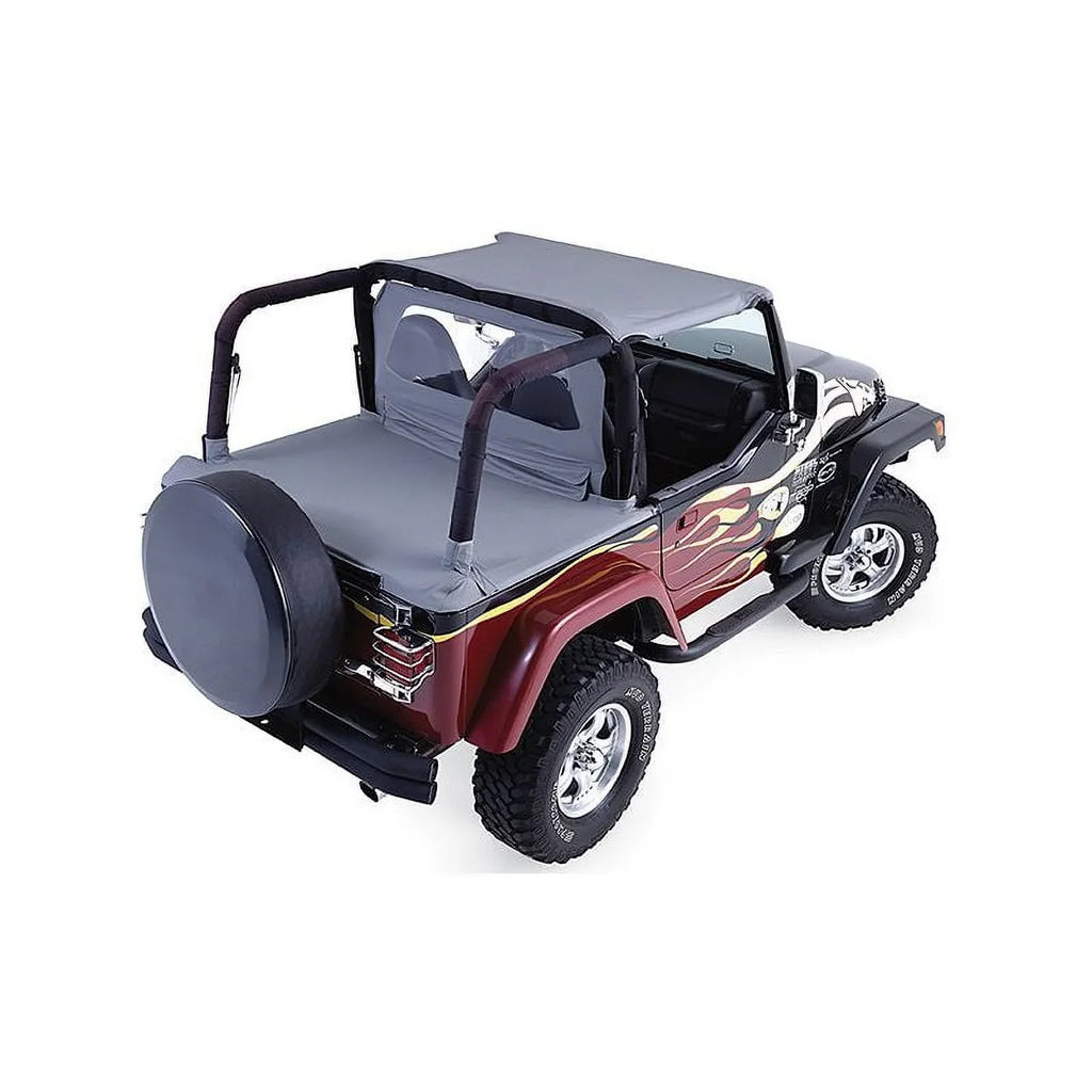 Rampage by RealTruck 741135 Tonneau Cover For 2018-Current Jeep Wrangler JL 2 Door, Black Diamond