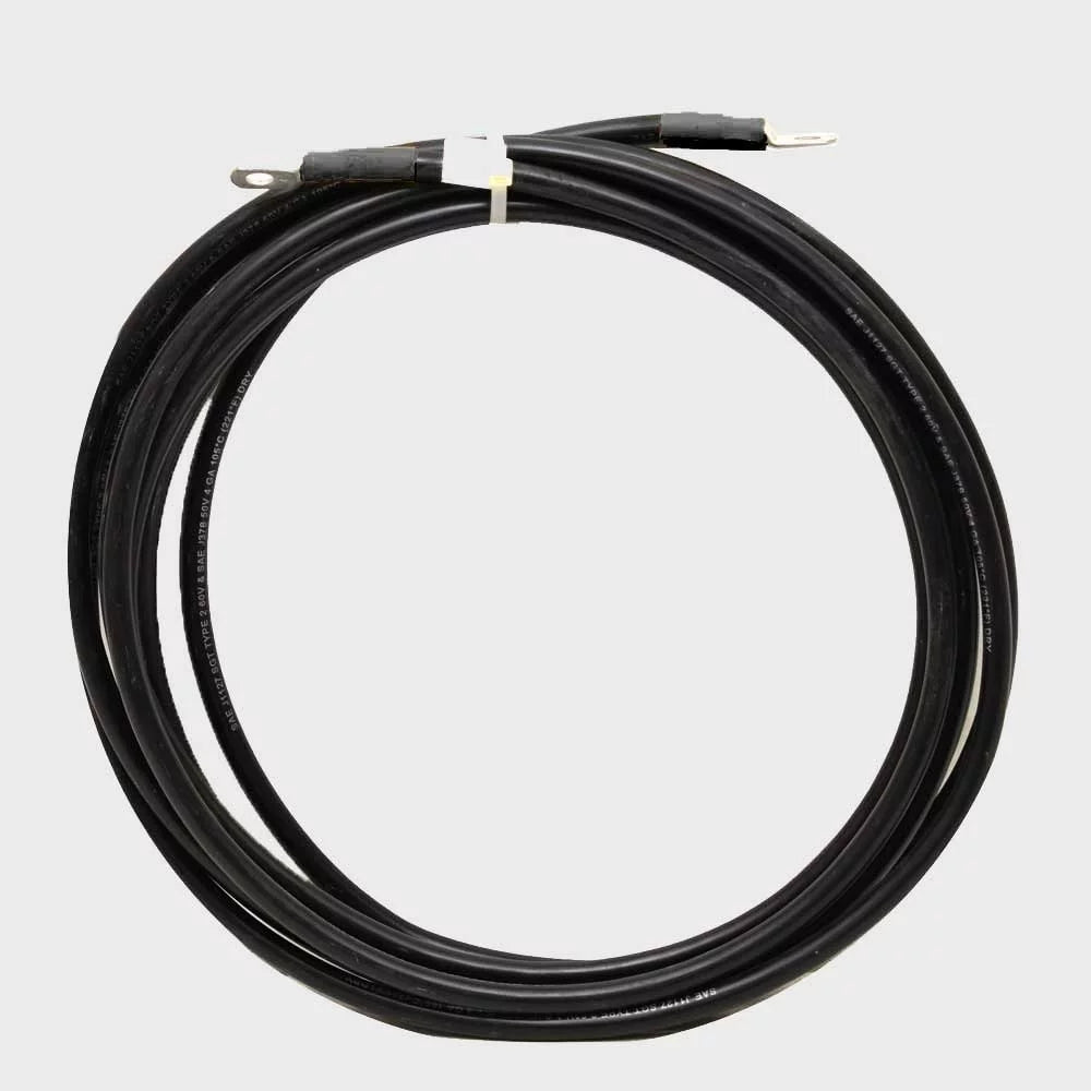 Triton Marine Boat Battery Cable | 4 AWG 12 Foot 5/16 Lugs Black