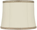 Springcrest Milano Drum Lamp Shades Cream Medium 14" Top x 16" Bottom x 12" High Washer Replacement Harp and Finial Fitting