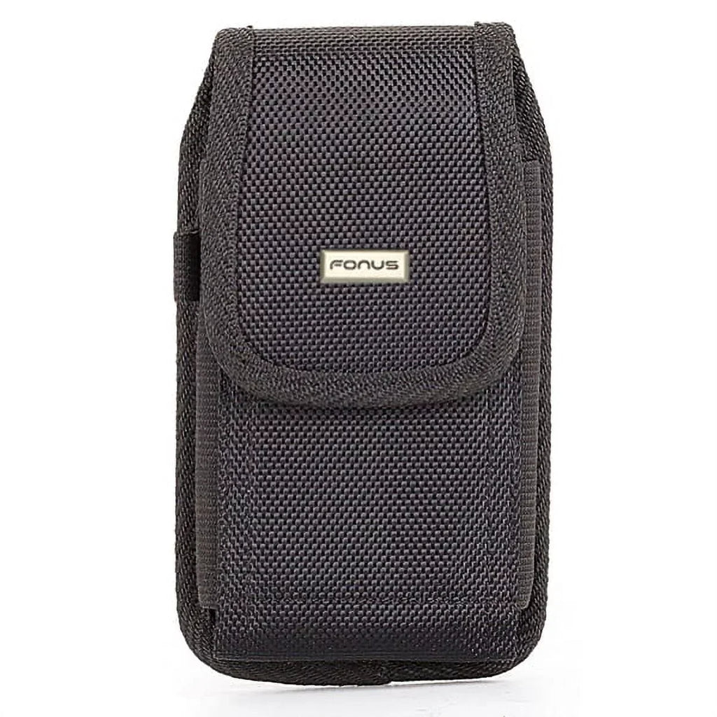 Rugged Durable Canvas Case Holster Metal Belt Clip w Black Durable Braided 10ft Long Type-C Cable Rapid Charger Sync USB Wire Y4P for Nokia 3.1 Plus - OnePlus 5T, 6, 6T, 7 Pro - Razer Phone 2