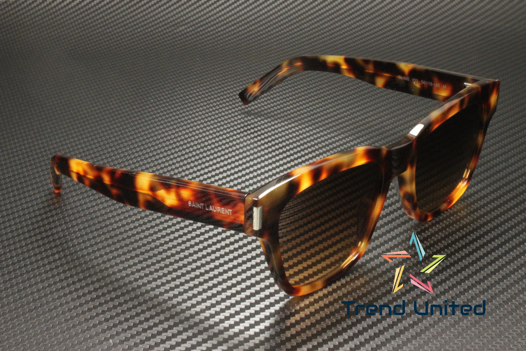 SAINT LAURENT SL 560 003 Squared Acetate Havana Brown 54 mm Unisex Sunglasses