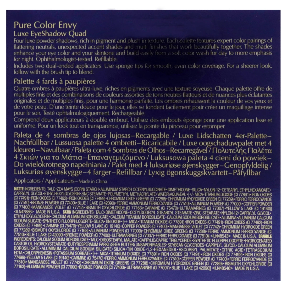 Estee Lauder Pure Color Envy Luxe Eyeshadow Quad - 08 Wild Earth , 0.21 oz Eye Shadow