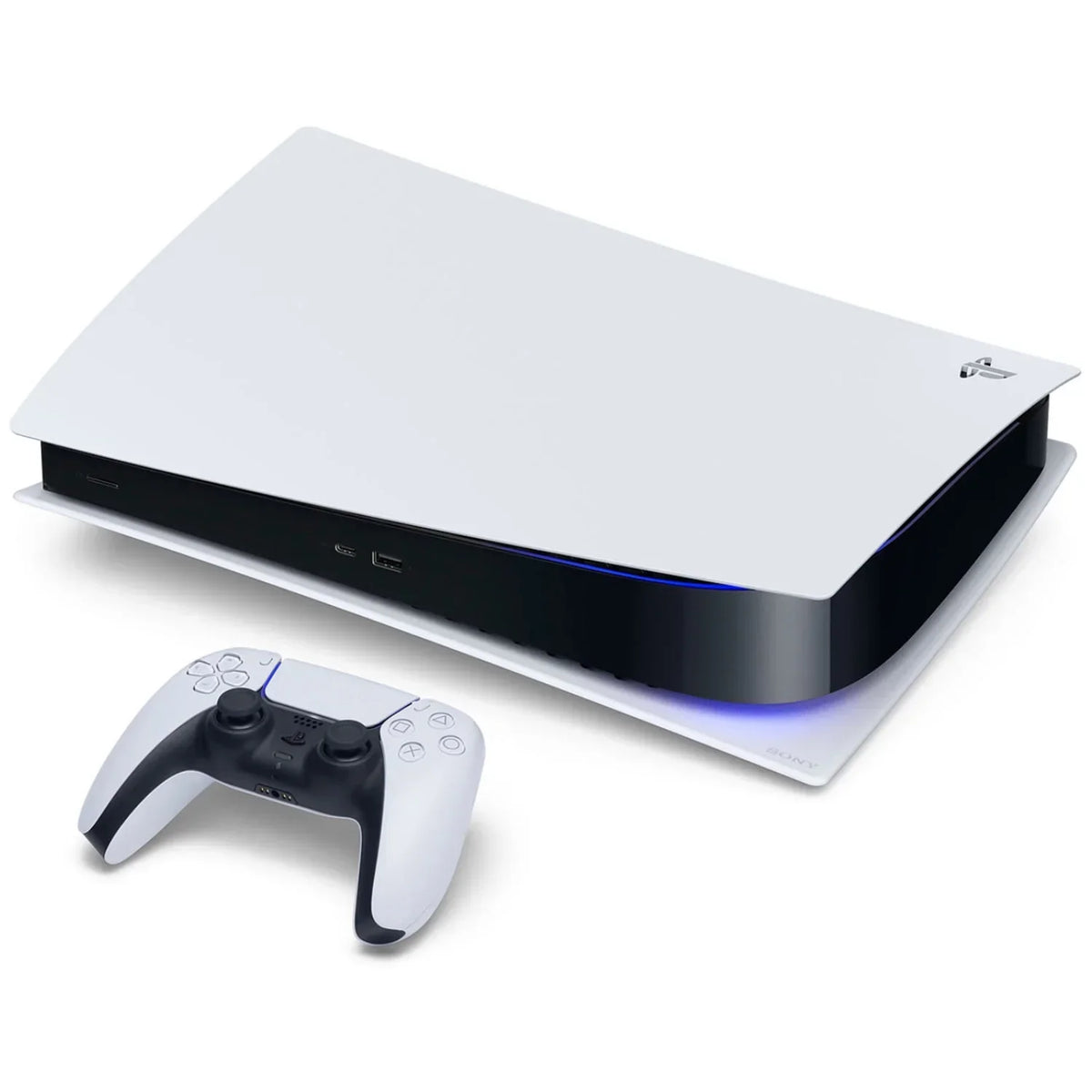 Sony Playstation 5 Disc Version Console with Extra White Controller, White PULSE 3D Headset and Ghost of Tsushima Director's Cut Bundle with Cleaning Cloth