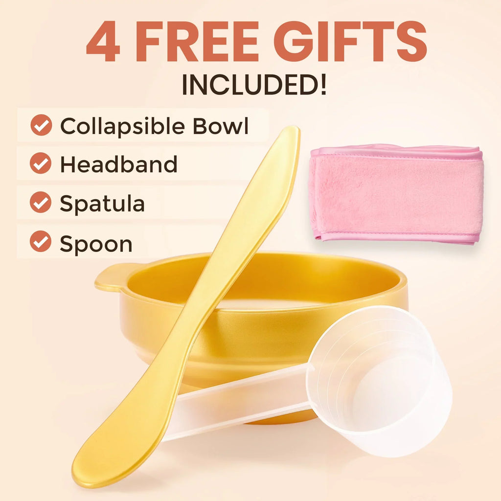 BRÜUN Peel-Off Jelly Mask Premium Modeling "Rubber Mask" Spa Set - 10 Treatments (24k Gold, Lavender, Kiwi, Peppermint, Egyptian Rose, Matcha, Chamomile, Tea tree, Jazmine)