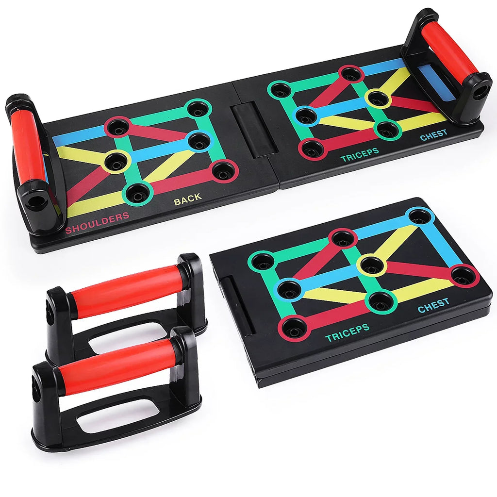 TOMSHOO Foldable Push-Board, Portable and Space-Saving Exercise Equipment, Strengthen Arms, Chest, and Shoulders, Suitable for All Fitness Levels