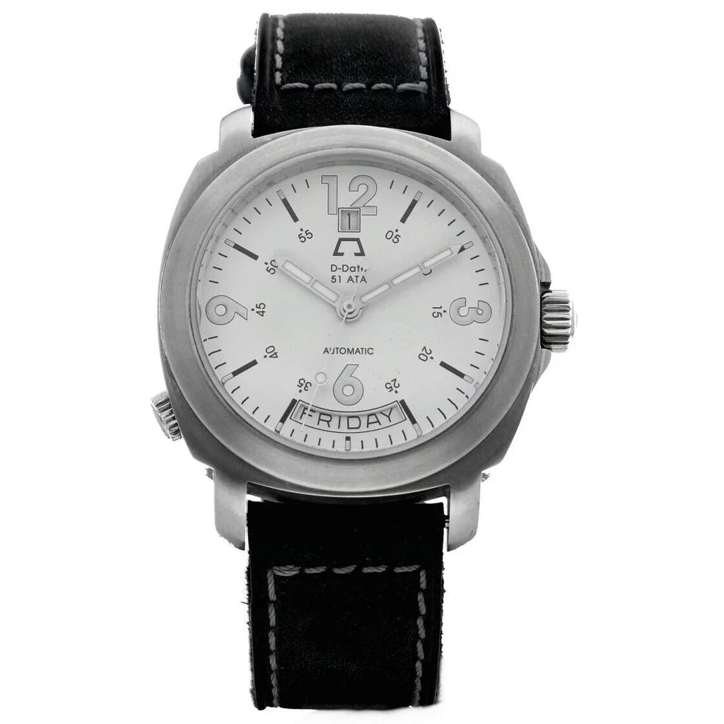 Anonimo D-Date 51ETA 2006 Day Date Ivory Dial Leather 43mm Automatic Men's Watch