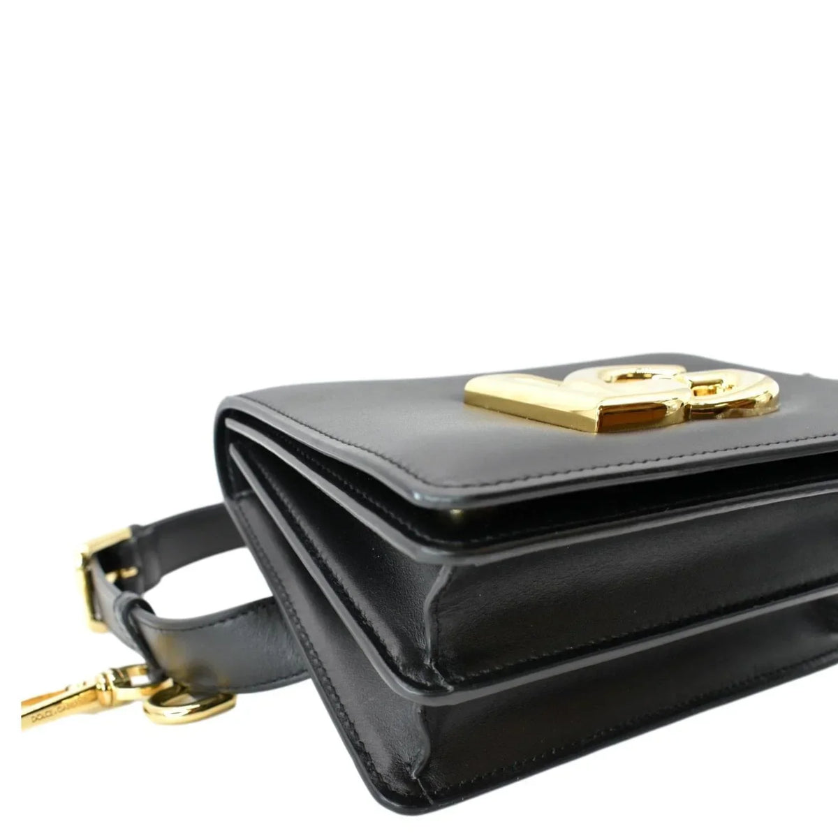 Pre-owned DOLCE & GABBANA Mini Leather Belt Bag Black