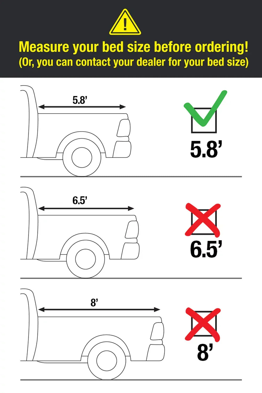 MaxMate Soft Quad-fold Truck Bed Tonneau Cover Compatible with 2007-2013 Chevy Silverado GMC Sierra 1500 (NOT FIT 2007 Classic) | 5'9" (69") Bed | TCC484003