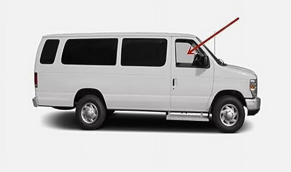 Passenger Right Side Front Door Glass Compatible with Ford Econoline Van 2015-2019 Models