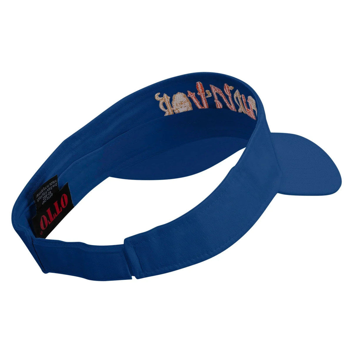 Spooky Survivor Embroidered Cotton Twill Sun Visor - Royal OSFM
