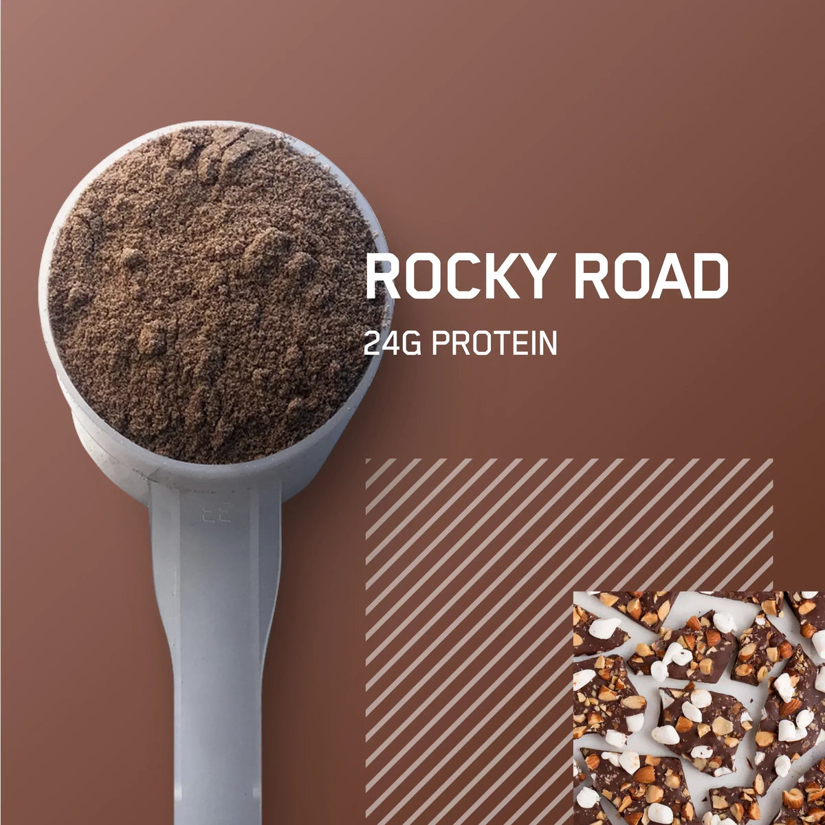 Optimum Nutrition, Gold Standard 100% Whey Protein Powder, Rocky Road, 2 lb, 28 Servings