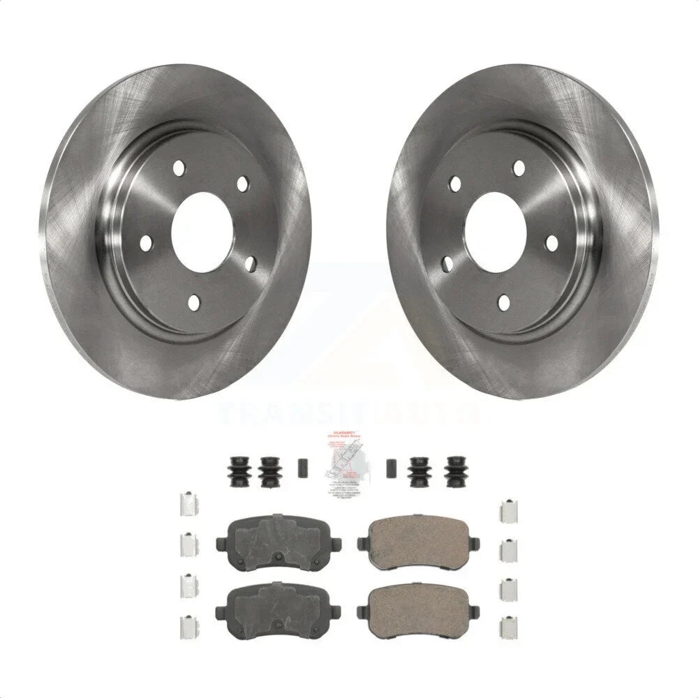 Transit Auto - Rear Disc Brake Rotors And Ceramic Pads Kit For Dodge Grand Caravan Chrysler Town & Country Journey Volkswagen Routan Ram C/V K8A-100736