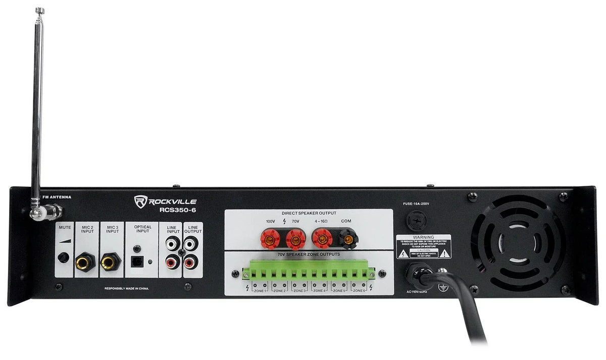6-Zone Home Audio Receiver+(6) 3.5" White Cube+(2) JBL Pendant+Ceiling Speakers