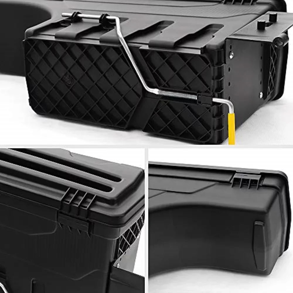 PIT66 Truck Bed Storage Box Toolbox Driver Left Side LH Fit for Toyota Tacoma 2005-2020 Black