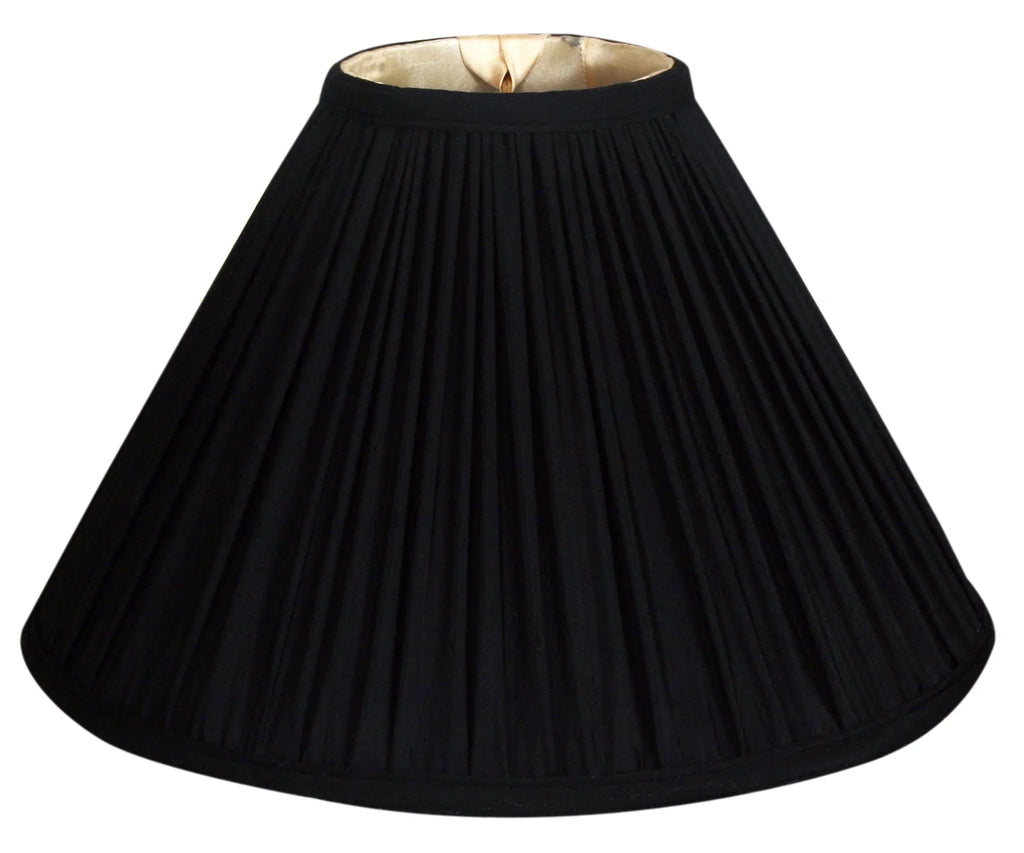 Royal Designs 14" Coolie Empire Gather Pleat Lamp Shade Black