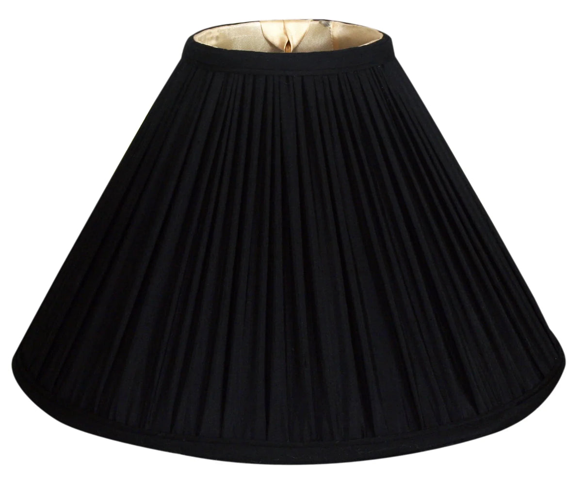 Royal Designs 14" Coolie Empire Gather Pleat Lamp Shade Black