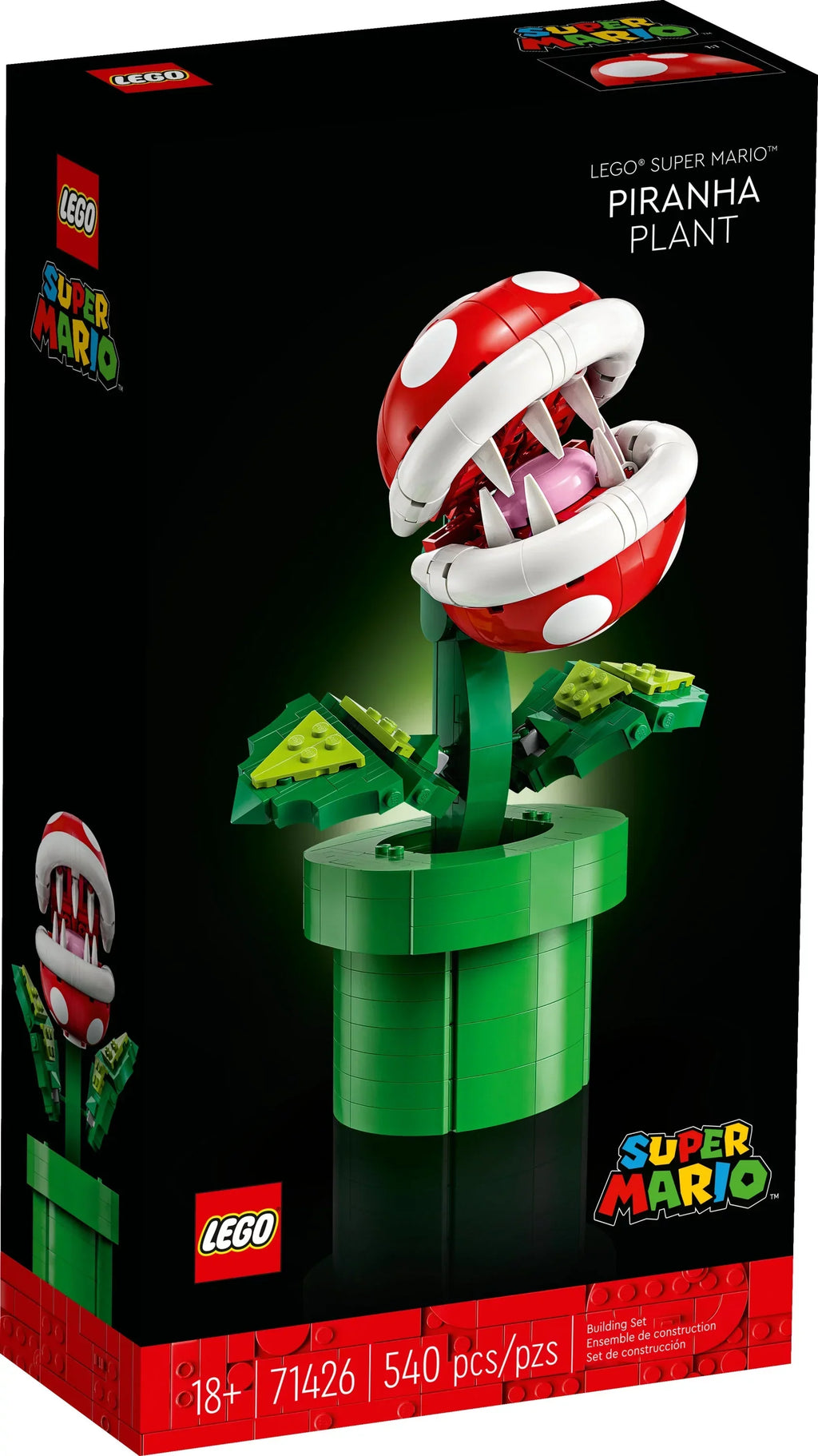 LEGO Super Mario Piranha Plant 71426, Build and Display Super Mario Brothers Toy for Adults and Teens, Authentically Detailed Posable Figure, Holiday or Birthday Gift for Gamers and Super Mario Fans